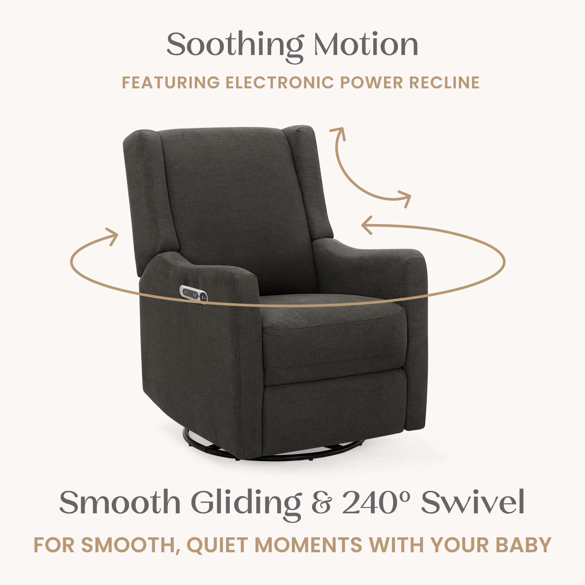 Mercer Electronic Power Recliner and Swivel Glider with USB